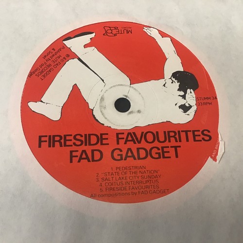 277 - FAD GADGET ‘FIRESIDE FAVOURITES’ VINYL ALBUM. Fad Gadget (Frank Tovey) a 1980 UK Mute Original Vinyl... 