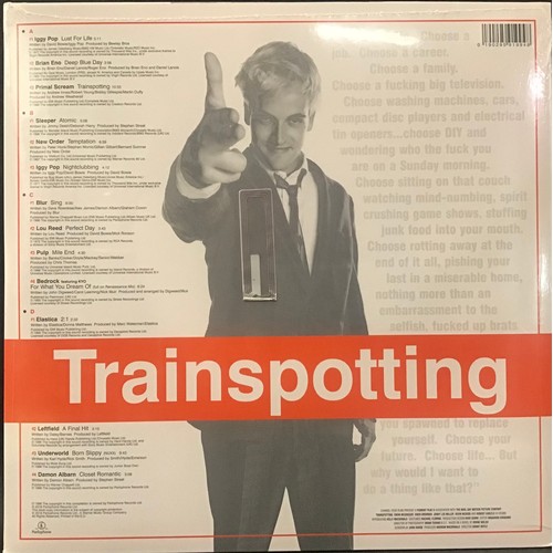 279 - ORIGINAL SOUNDTRACK DOUBLE LP ‘TRAINSPOTTING’ MINT/SEALED. This is a 20th Anniversary limited editio... 