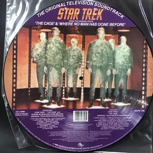 310 - STAR TREK L.P. ORIGINAL U.K. PRESS PICTURE DISC. From 1986 this album features to Star Trek series p... 