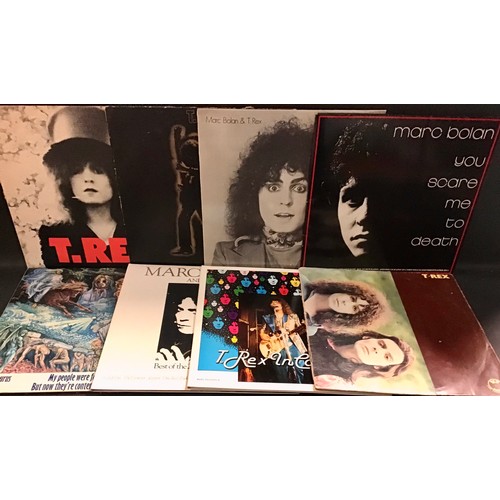 284 - COLLECTION OF VARIOUS T.REX / MARC BOLAN VINYL LP RECORDS. Variety of labels and conditions here to ... 