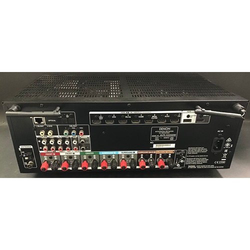 442 - DENON AVR-X2200W 7.2ch AV RECEIVER. This surround sound amplifier comes with remote control and powe... 