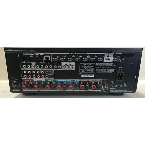 590 - DENON SURROUND SOUND AMPLIFIER. This is model No. AVR-X2400H. Unit powers up fine but there is no re... 