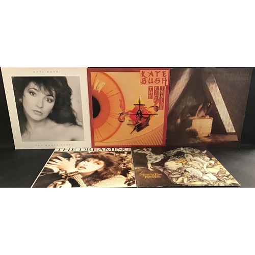 304 - KATE BUSH VINYL LP RECORDS X 5. TItles as follows - The Dreaming - Never For Ever - Lion Heart - The... 