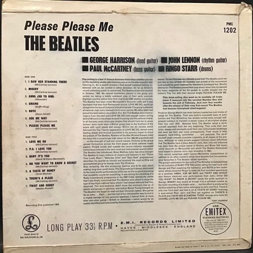 70 - THE BEATLES ‘PLEASE PLEASE ME’ RARE MONO PARLOPHONE BLACK GOLD VINYL ALBUM. Nice rarity on Parlophon... 