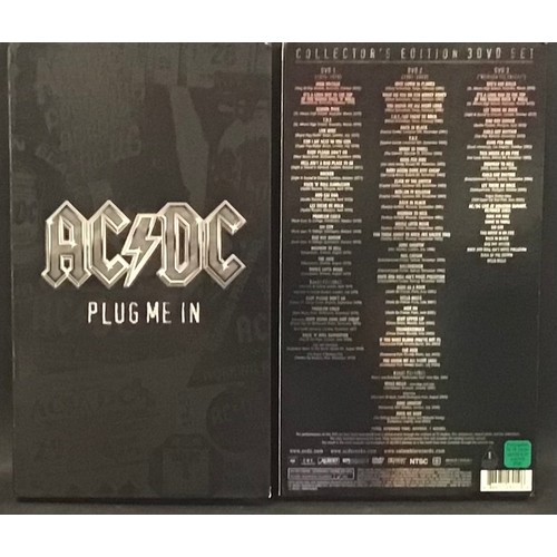 475 - AC/DC ‘PLUG ME IN 3 DVD BOXED SET. Collectors Edition, with extras Poster, Tickets Etc. Found here i... 