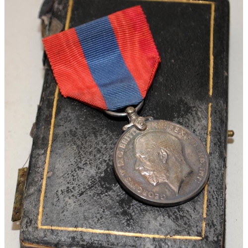 118 - George V era Imperial Service Medal in presentation case. Named for John Hall.