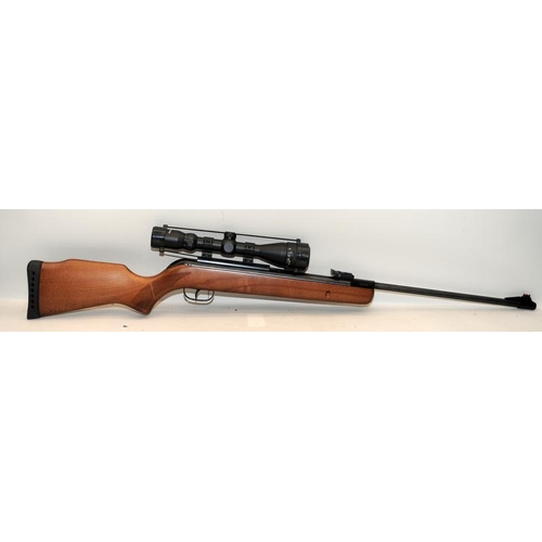 125 - Gamo Magnum 3000 .22 break barrel air rifle with fitted Nikko Stirling Mountmaster scope.  Comes in ... 