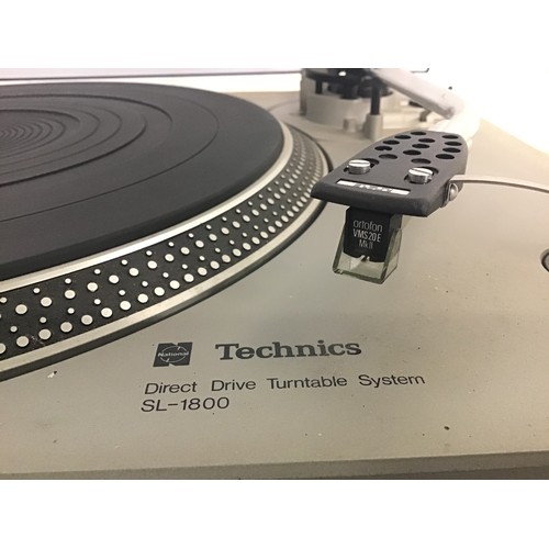 574 - TECHNICS STEREO DIRECT DRIVE TURNTABLE. This is model SL-1800 fitted with a Ortofon VMS 20 MkII cart... 