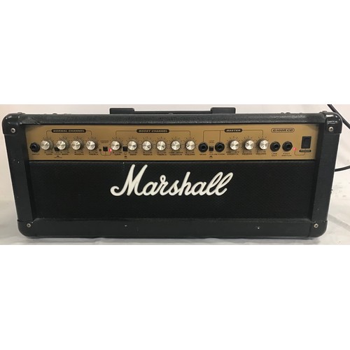 447 - MARSHALL AMP AND SPEAKER. Amplifier powers up and is model No. G100R-CD followed by a Marshall speak... 