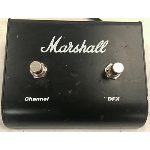 447 - MARSHALL AMP AND SPEAKER. Amplifier powers up and is model No. G100R-CD followed by a Marshall speak... 