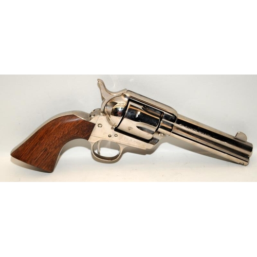 131 - Pietta - Italy, blank firing replica Colt 45 nickel plated revolver.