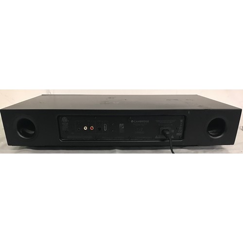 588 - CAMBRIDGE SOUNDBAR SPEAKER. This is model TV2 and powers up fine and comes with original Remote Cont... 