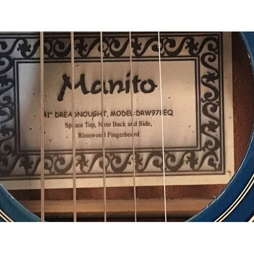 457 - MANITO ACOUSTIC ELECTRIC GUITAR. Found here we have this 6 string acoustic electric guitar by MANITO... 