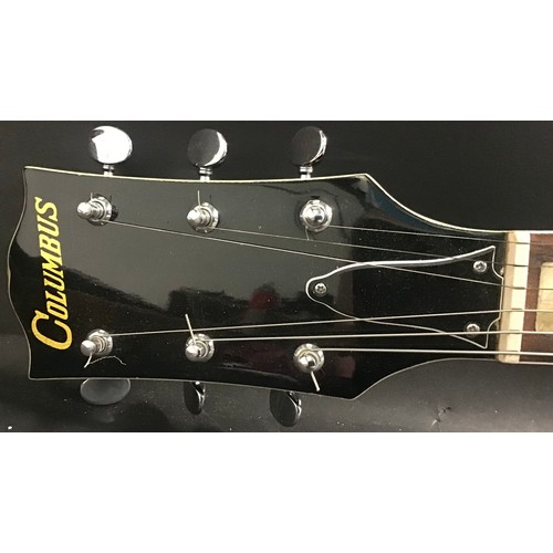 456 - COLUMBUS ELECTRIC GUITAR. Very cool semi-hollow electric guitar made by Columbus in Japan in the 197... 