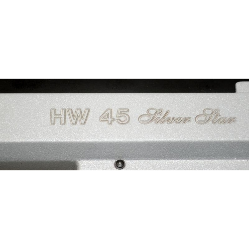 156 - Weihrauch HW45 Silver Star .22 cal air pistol. Untested but in excellent cosmetic condition. Complet... 