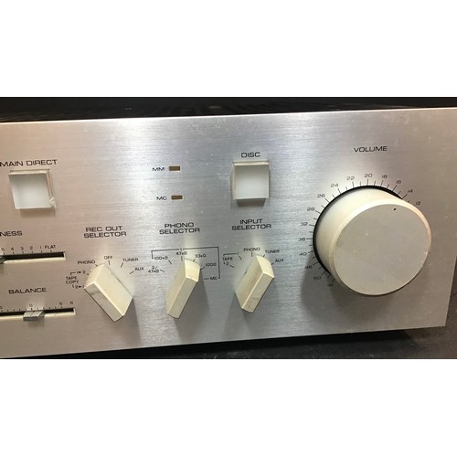 594 - YAMAHA NATURAL SOUND STEREO AMPLIFIER. Model No. A-960 and finished in brush silver. Not tested as v... 