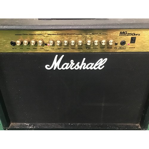 460 - MARSHALL GUITAR AMPLIFIER. Large floor standing amplifier model No. MG250 -DFX. Powers up when plugg... 