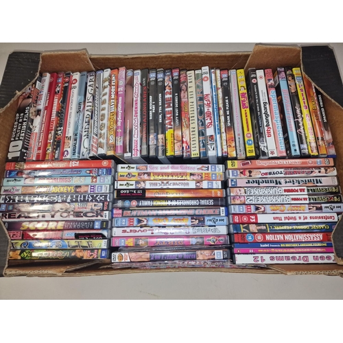 370 - Large tray of various naughty X rated pornographic DVD’s.