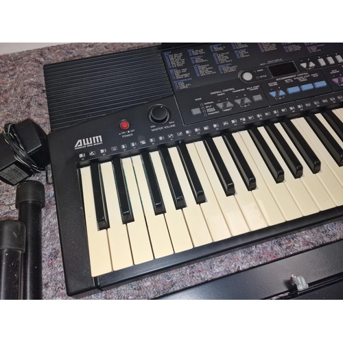 376 - Yamaha PSR-210 electric keyboard on stand with cables