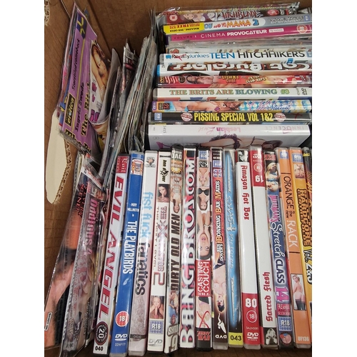 380 - Large box of various adult x-rated pornographic DVD’s.