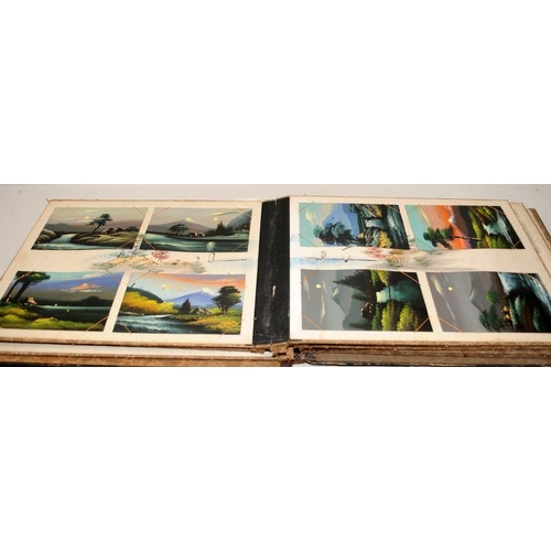 Japanese Postcard Album with Lacquered Cover and Hand-Colored Real Photo  Postcards