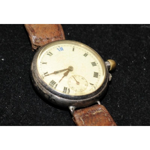 375 - Vintage Silver trench watch, MWC military watch and a Titus Jump Hour watch. Three in lot