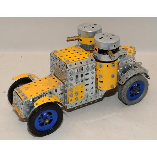 59 - Vintage made up Meccano twin turret armoured vehicle