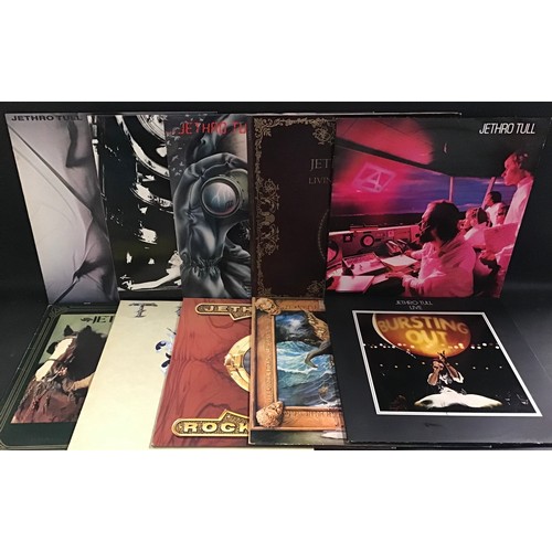 300 - JETHRO TULL VINYL LP RECORDS X 10. TItles here as follows - Broadsword - Bursting Out - Crest Of A K... 