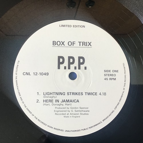 402 - BOX OF TRIX SIGNED 12” ‘LIGHTNING STRIKES TWICE’. This is a limited edition No. CNL 12-1049 4 track ... 