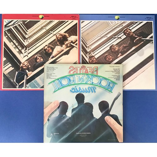 181 - THE BEATLES X 3 DOUBLE VINYL LP RECORDS. Copies here are as follows- 1962-1966 - 1967-1970 and a cop... 