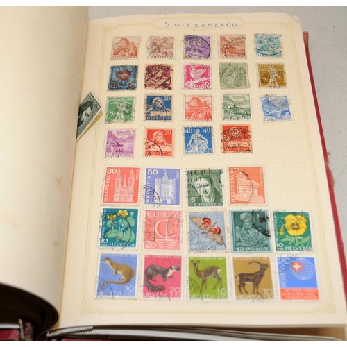 181 - A collection of schoolboy stamp albums and stockbooks. Worth a look through.