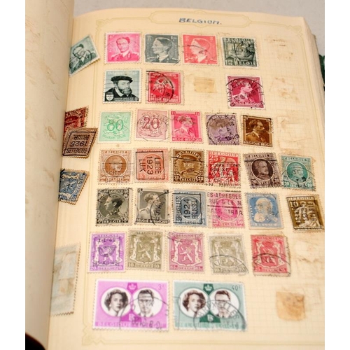 181 - A collection of schoolboy stamp albums and stockbooks. Worth a look through.