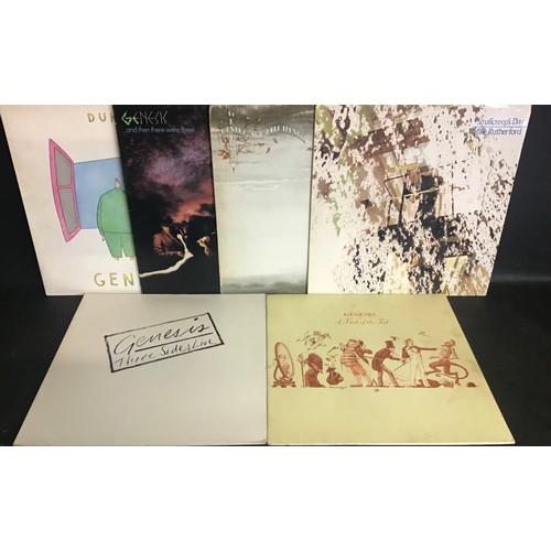 53 - GENESIS SELECTION OF 6 VINYL RELATED ALBUMS. Titles here include - A Trick Of The Tail - Wind And Wu... 