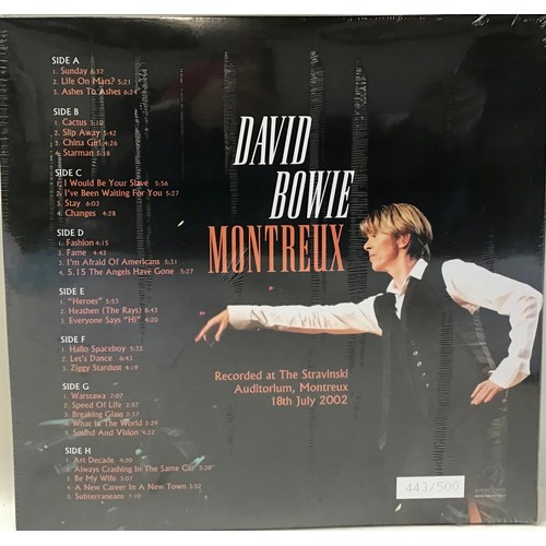 423 - DAVID BOWIE  “MONTREUX” SEALED VINYL LP SET. Factory Sealed 4 Lp set pressed in beautiful multi colo... 