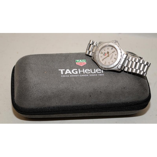 373 - Tag Heuer Ladies quartz professional 200m divers watch ref: WE1212-R-2. Seen working at time of list... 