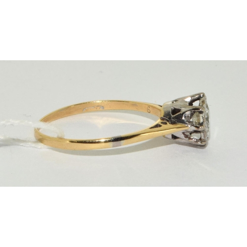 371 - 18 ct gold ladies Diamond solitaire VS1/WS2 0.4ct size M