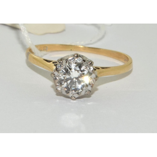 371 - 18 ct gold ladies Diamond solitaire VS1/WS2 0.4ct size M