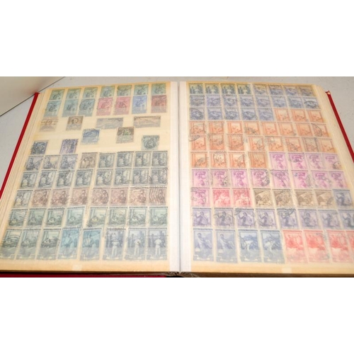 188 - Four good stock books, Italy, Mongolia and USSR. Includes Schaubek Soviet Union album with very good... 