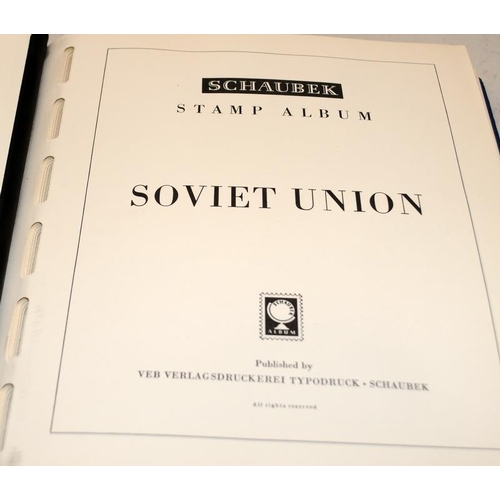 188 - Four good stock books, Italy, Mongolia and USSR. Includes Schaubek Soviet Union album with very good... 