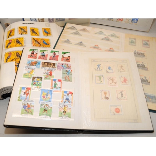 190 - Five stamp albums, two with a good selection of world stamps including early examples, an album of D... 