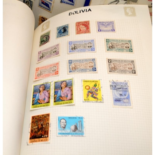 190 - Five stamp albums, two with a good selection of world stamps including early examples, an album of D... 