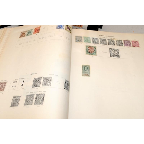 194 - Five albums of world stamps including early examples. Worth sorting through