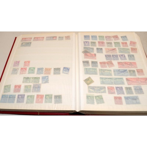 194 - Five albums of world stamps including early examples. Worth sorting through