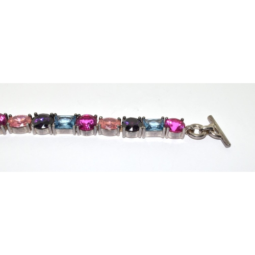 379 - 925 silver Thomas Sabo multi gem set bracelet