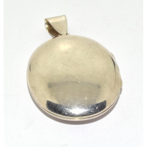 368 - 925 silver large plain locket