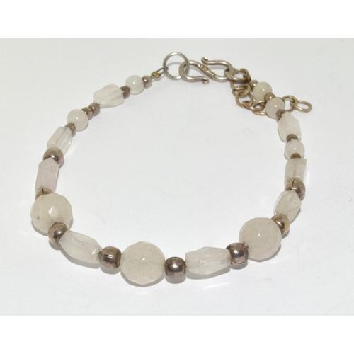 392 - 925 silver beaded bracelet