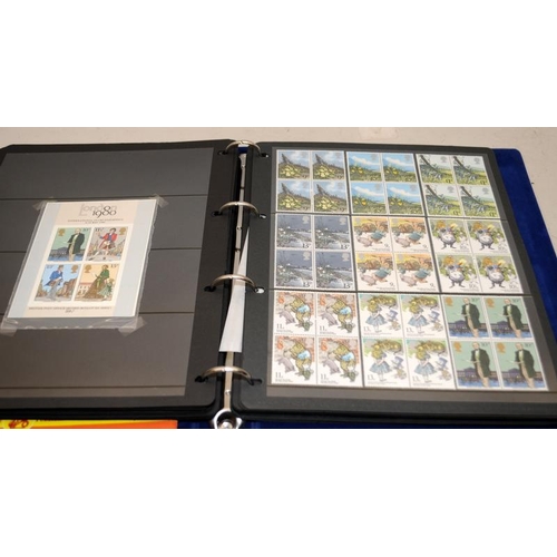 201 - A collection of mint GB stamps including a stock book, loose and framed examples. Includes high valu... 