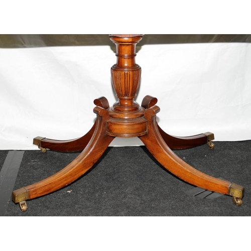 246 - Quality Regency  swivel top antique mahogany card table in square tapering splayed legs with brass c... 