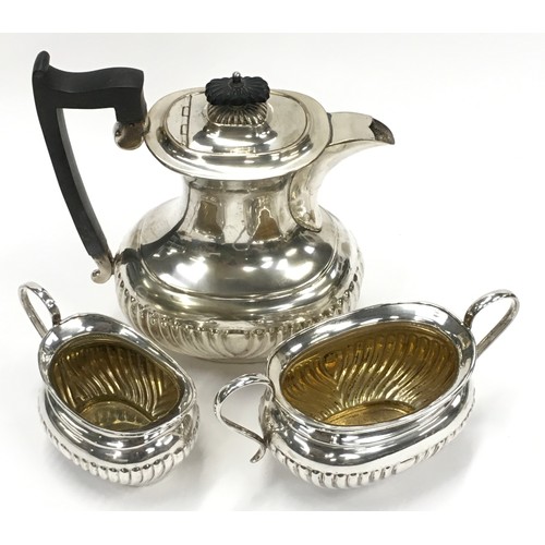 380 - Sheffield Plate EPNS three piece coffee set.