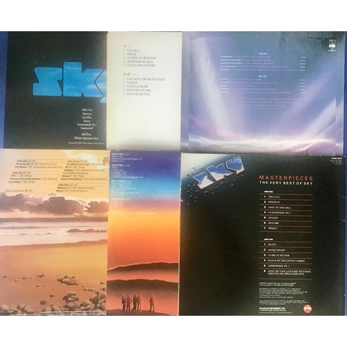 410 - SELECTION OF 6 X SKY VINYL LP RECORDS. Titles in this lot include - Masterpieces - Five Live - Forth... 